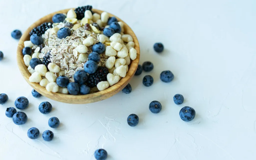 postre con arándanos